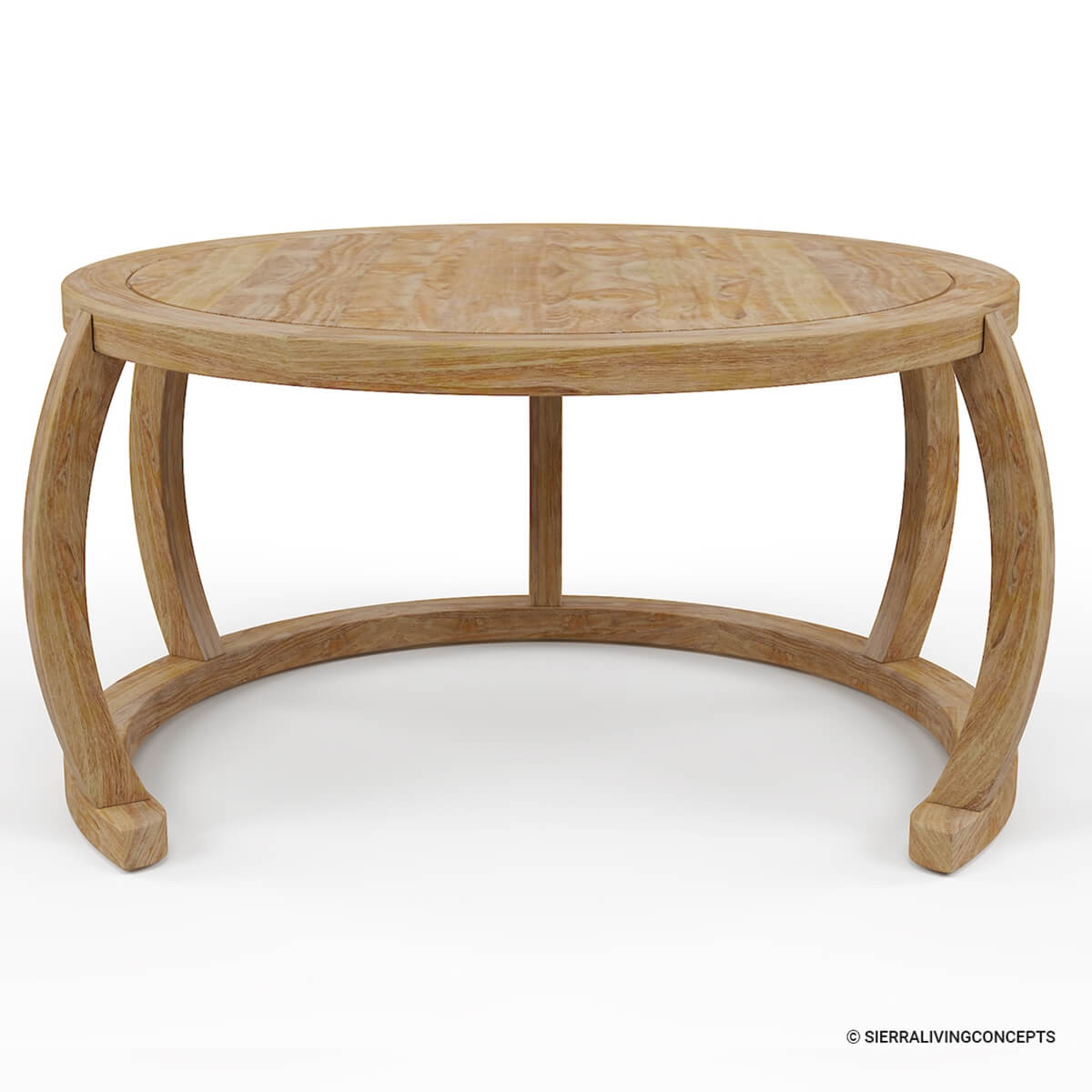 Dubbo Solid Wood 36 Rustic Round Nesting Coffee Table Set Of 2 Image